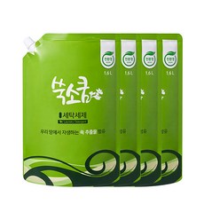 쑥소쿰 [친환경 마크 인증] 세탁세제 1.6L x 4, 1박스