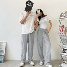 사막여우 스웨트(기모) 일자 팬츠 트레이닝 바지 FN10001520026
 여성 일자 밴딩 트레이닝 팬츠 기모선택가능 / 남여공용 커플템 / 꾸안꾸 완전 편해