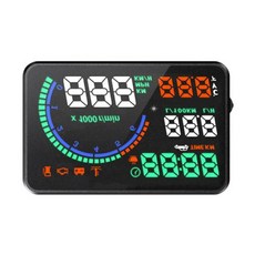 hud 헤드업 디스플레이 Obd2 자동차용품 신기한것 속도계 I9 앞 유리 프로젝터 디지털 RPM 미터 알람 액세, [01] multicolor light, 1) multi색상 light