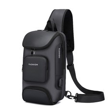 데이지 USB 충전 남자 크로스백 남성 도난방지 숄더백 캐주얼 무지 가죽 아이패드 가방