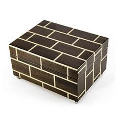 현대 벽돌 디자인 손으로 만든 Sorrento 이탈리아어 reuge 36 노트 음악 쥬얼리 상자 - 미 확합 사랑 (029. Minuet In G & Dream of Love), 본상품, 본상품