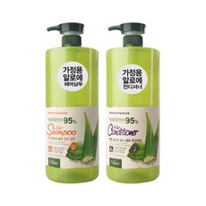 오가니아 알로에베라 95% 샴푸+컨디셔너 온가족용 대용량 1500g+1500g 일반샴푸, 1개, 3000ml