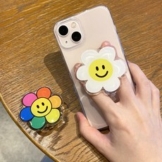  스마일 플라워 에폭시 스마트톡, 레인보우스마일플라워, 1개 