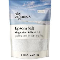 Sky Organics - 엡솜 소금 목욕 담그기 황산 마그네슘 미디엄 그레인 2.27kg