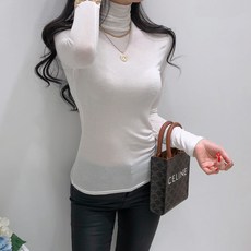 더끌레르 / 1+1기획 스판 시스루 폴라티셔츠 (5color)