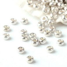 시드비즈 메탈 (실버 골드) 20g, 1개, 실버 4mm