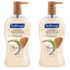 Softsoap 소프트솝 코코넛 버터 스크럽 바디워시 32oz(946ml) 2팩