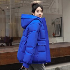 재킷 코트 가성비패딩 다운 폭스퍼 숏패딩 패딩 가벼운 두꺼운 외투 헤비다운 학생 슬림하고 면 후드 M 여성용 짧은 겨울 파카 따뜻한 3XL