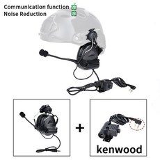 전술 헤드셋 빠른 헬멧 Kenwood U94 PTT WADSN 오르 도어 사냥 촬영 헤드폰을위한 C2 COMTAC II 픽업 소음 감소