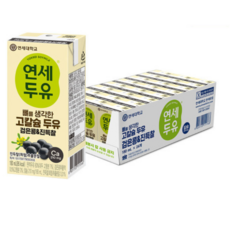 연세두유 뼈를 생각한 고칼슘 두유 검은콩, 180ml, 24개