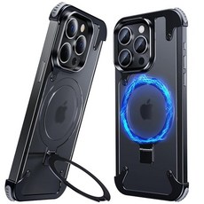 864. oatsbasf 아이폰 케이스 - 개쩌는 항공 우주 등급 알루미늄 쉘 내장 킥스탠드 케이스