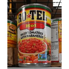 Rotel Hot Diced Totatoes with Habaneros 로텔 핫 다이스 토마토 하바네로 10oz(283g) 8팩, .개