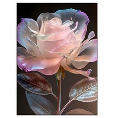 보석십자수 핑크 장미 꽃 DIY, 70x95cm
