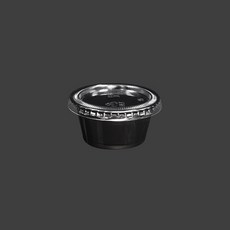 [박스] 블랙 2온스 소스컵 PP 뚜껑별도, (A-2) 뚜껑, 2500개