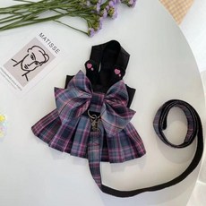 고양이 강아지 의류 작은 개 드레스 하네스 스커트 치와와 요크셔 포메라니안 시추 몰타 푸들 비숑 슈나우저 의류, 1, XS