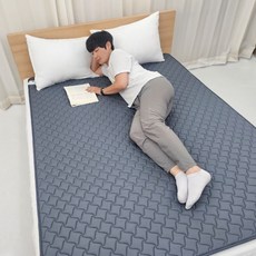 [국내제작 전자파차단] 한일의료기 EMF 탄소 매트 카본 전기요 전기 장판 곽씨네슈퍼, 싱글(100x195cm), 차콜