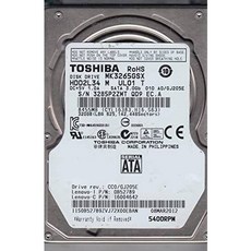 Toshiba MK3265GSX 320GB SATA/300 5400RPM 8MB 2.5 Hard Drive, 상세내용참조