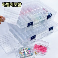 올띵즈원 악세사리 십자수 비즈 정리 보관함 케이스, 20P, 1개, 투명