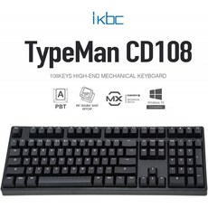 iKBC CD108 v2 Windows 및 Mac 용 Cherry MX Red 스위치가 장착 된 기계식 키보드 데스크탑 및 노트북 용 PBT 더블 샷 키캡이, 단일옵션, 단일옵션