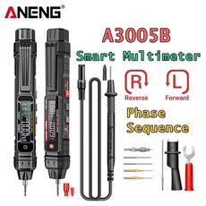 ANENG 멀티메트로 감지 펜 유형 트루 RMS 계량기 멀티미터 펜 자동 AC/DC 전압 인스턴트 테스터 감지기 도구 A3005A/ B, 03 A3005A LCD PRO, 1개