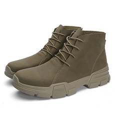 중학생 남성 미드 웨이스트 플랫 가죽 신발 여름 남성 캐주얼 하이 탑 하이 웨이스트 마틴 부츠 겨울 벨트