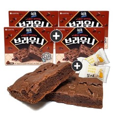 주전부리몰 롯데제과 칙촉 브라우니(160g) 4통(+맛보기 밀크츄2개), 4통, 160g