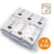 엄마애바다 짜지않은 도시락김 48봉(각4g) 저염조미김, 48팩, 4g