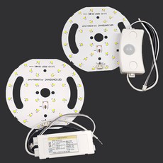 원탑 LED 센서등 직부등 매입등 매랍등 리폼 모듈 15W 삼성칩 기판 안정기 고장 수리 교체 용, 02.LED모듈 전구색, 1개