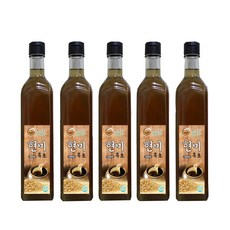 초사랑 현미흑초 500ml [흑초 현미식초 천연발효식초 천연식초 생산자직접판매], 5개