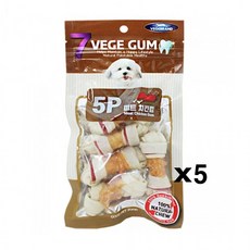 [무료배송]베게 미트 치킨껌 (5P) X5 애견 치석제거 고기말이껌, 상세페이지 참조, 상세페이지 참조