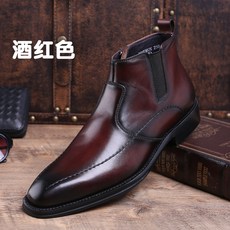 가을겨울 리얼 가죽 하프 남장구두 잉글리시 첼시부츠 남성 모서리 비즈니스 하이 부티 소프트 킵