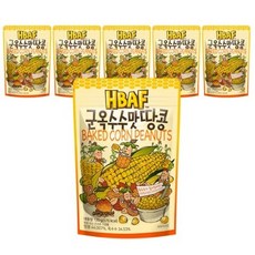 HBAF 군옥수수맛 땅콩, 120g, 6개