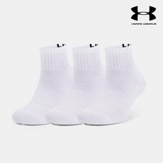 언더아머 유니섹스 UA 코어 쿼터 양말 - 3켤레 1358344-100, 1358344-100/MD