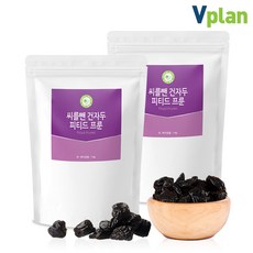 브이플랜 푸룬 건자두 서양 말린자두 프룬 2kg (총 2팩) 켈리포니아, 1kg, 2개