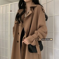 생활도움 빈티지한무릎중기장디자인트렌치코트2020신상 가을여전용코트