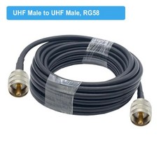 RG58 동축 케이블 PL259 UHF male to UHF male 커넥터 RF 어댑터 동축 햄 라디오 연장 케이블 50ohm 30CM 50CM 1M 2M 5M 10M, 1개
