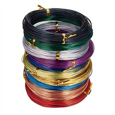 PandaHall Elite 10 Rolls Colored Aluminum Craft Wi PandaHall 엘리트 10 롤 컬러 알루미늄 공예 와이어 20 게이지 유연한 금속 예, 1개, 10 Colors- 65 Feet 2 - 엘리트1게이지