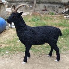 흑염소 동상 조형물 조각 인테리어 장식 정원 카페, 정품 모피 수컷