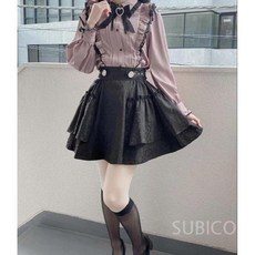 갸루피스 멘헤라 메이드복 셋업 세트 일본 지뢰계 원피스 양산형 프릴 디마럽 얀데레 세일러