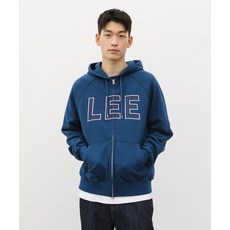 LEE 데님 아플리케 후드집업 다크 블루
