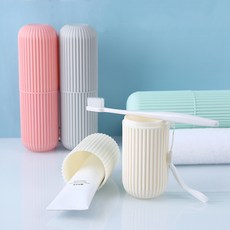 (1+1)모던 휴대용 여행용 칫솔통 케이스, 2개