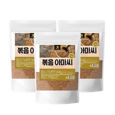 볶은 아마씨 캐나다 로스팅 플랙시드 100%, 1kg, 3개
