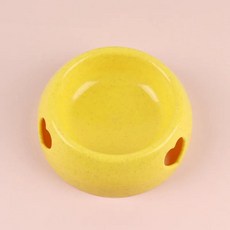 용품 개 그릇 밥 플라스틱 사랑 단일 먹이, 01 YELLOW, 1개