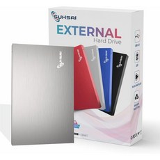 SUHSAI 외장 휴대용 하드 드라이브 500GB USB 2.0 HDD 스토리지 및 백업 디스크 메모리 확장 – Ultra Slim 2.5 PC MAC 노트북 데스크톱 컴퓨, 120GB SUHSAI, Silver - 컴퓨터디스크