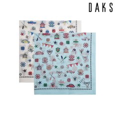 닥스 면대 나염 손수건 1302