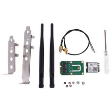 AX200 무선 카드 키트 미니 Pcie 어댑터 IPEX 4 안테나 2.4Gbps Bluetooth 5.0 AX200NGW 1/802/ac MU MIMO 2x2 Wifi|컴퓨터, 단일, AS SHOWN, 1개