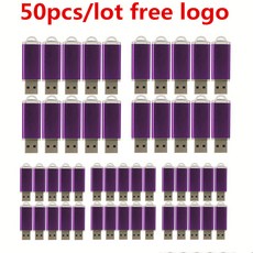 메탈 USB 플래시 드라이브 고속 메모리 스틱 펜 커스텀 로고 28GB 64GB 32GB 6GB 4GB 50, 128MB-50pcs, purple