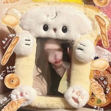 귀여운 봉제 카드 세트 인스타 식사 사진 행어 디스플레이 케이팝 카드홀더 작은 슬리브 부드러운, V02