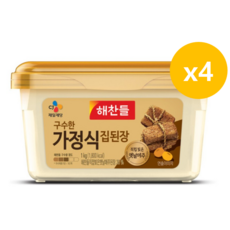 해찬들 구수한 가정식 집된장, 1kg, 4개