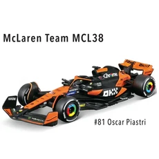 새로운 2024 F1 Bburago 1:43 Mclaren Mcl38 마이애미 Gp 모나코 Amg W15 합금 미니어처 다이캐스트 모델, 11 Mcl38-81